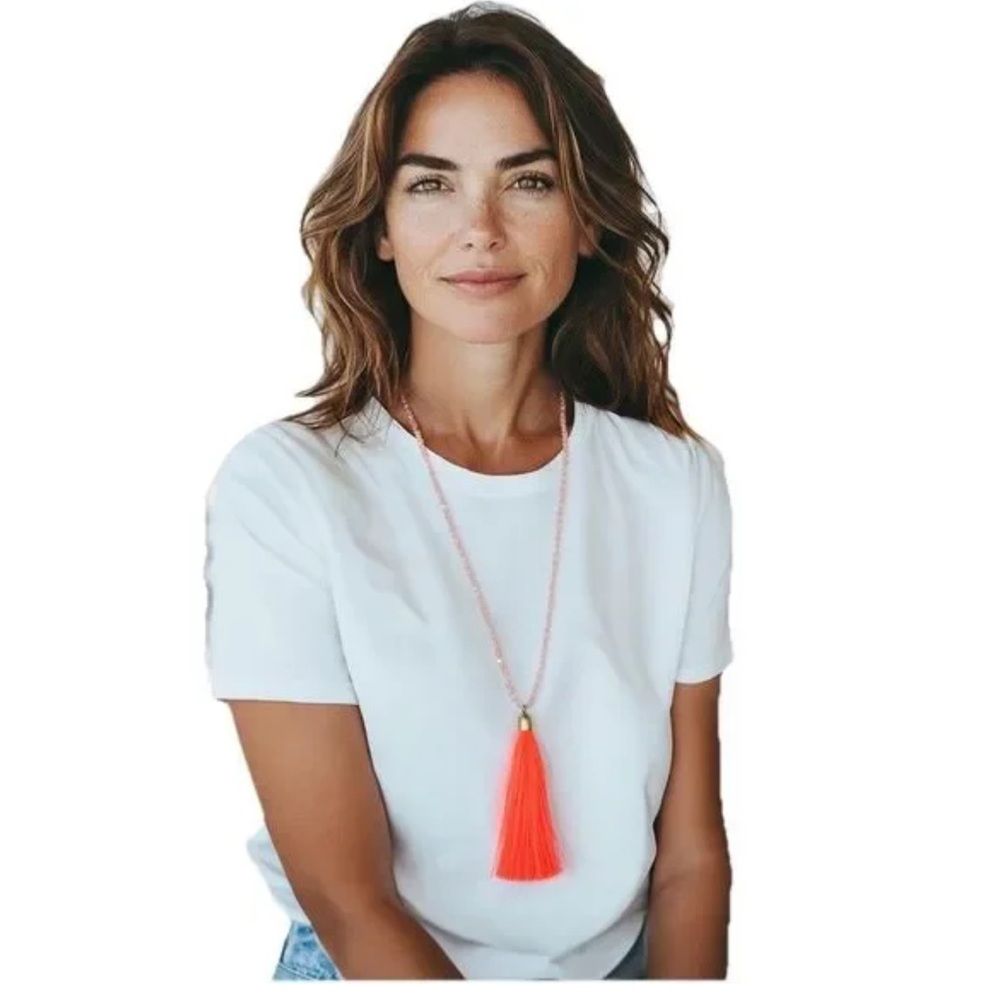 J Crew beaded tassel necklace